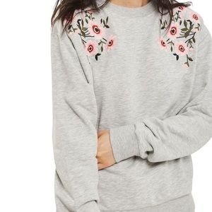Topshop Floral Embellished Sweater